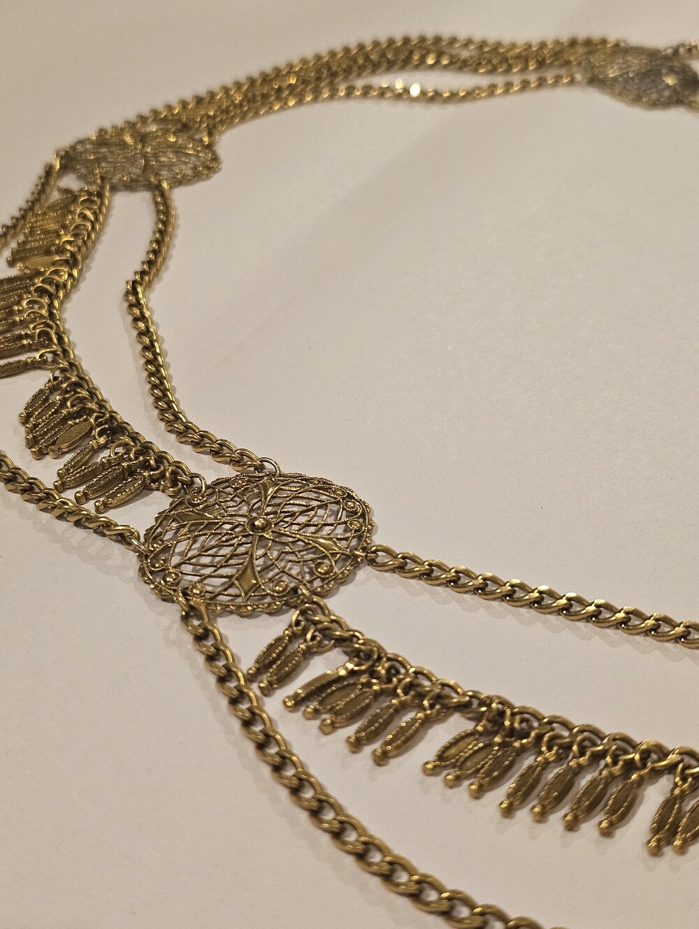 Gold Filigree Multi-Strand Belt